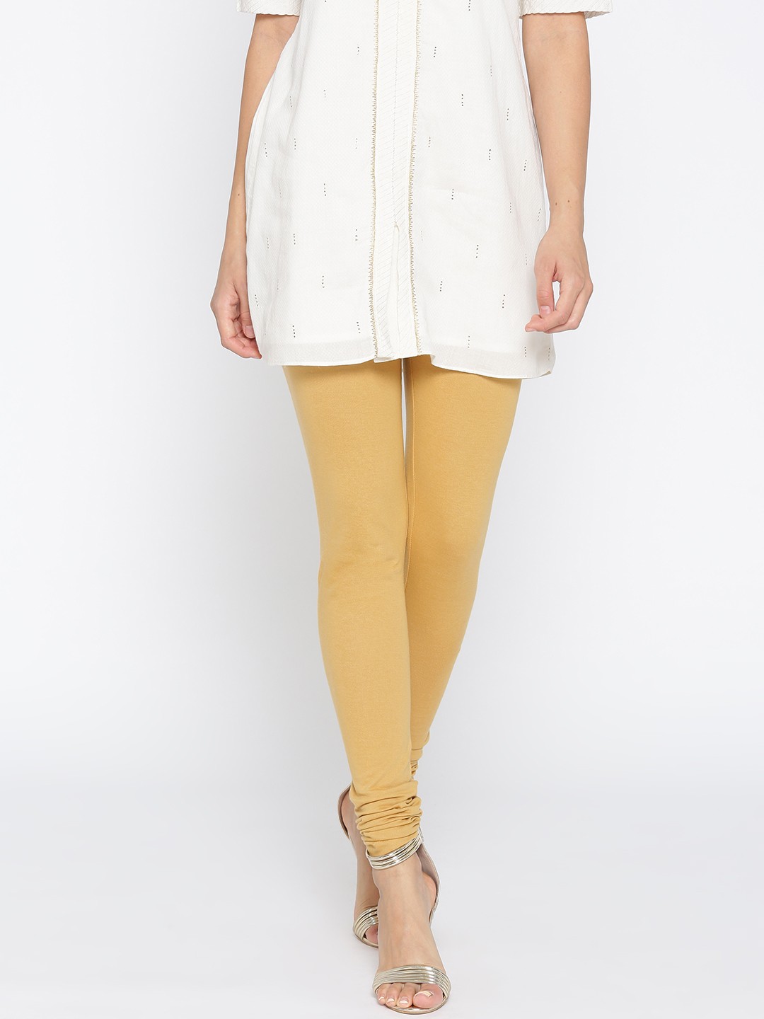 

AURELIA Women Beige Solid Leggings