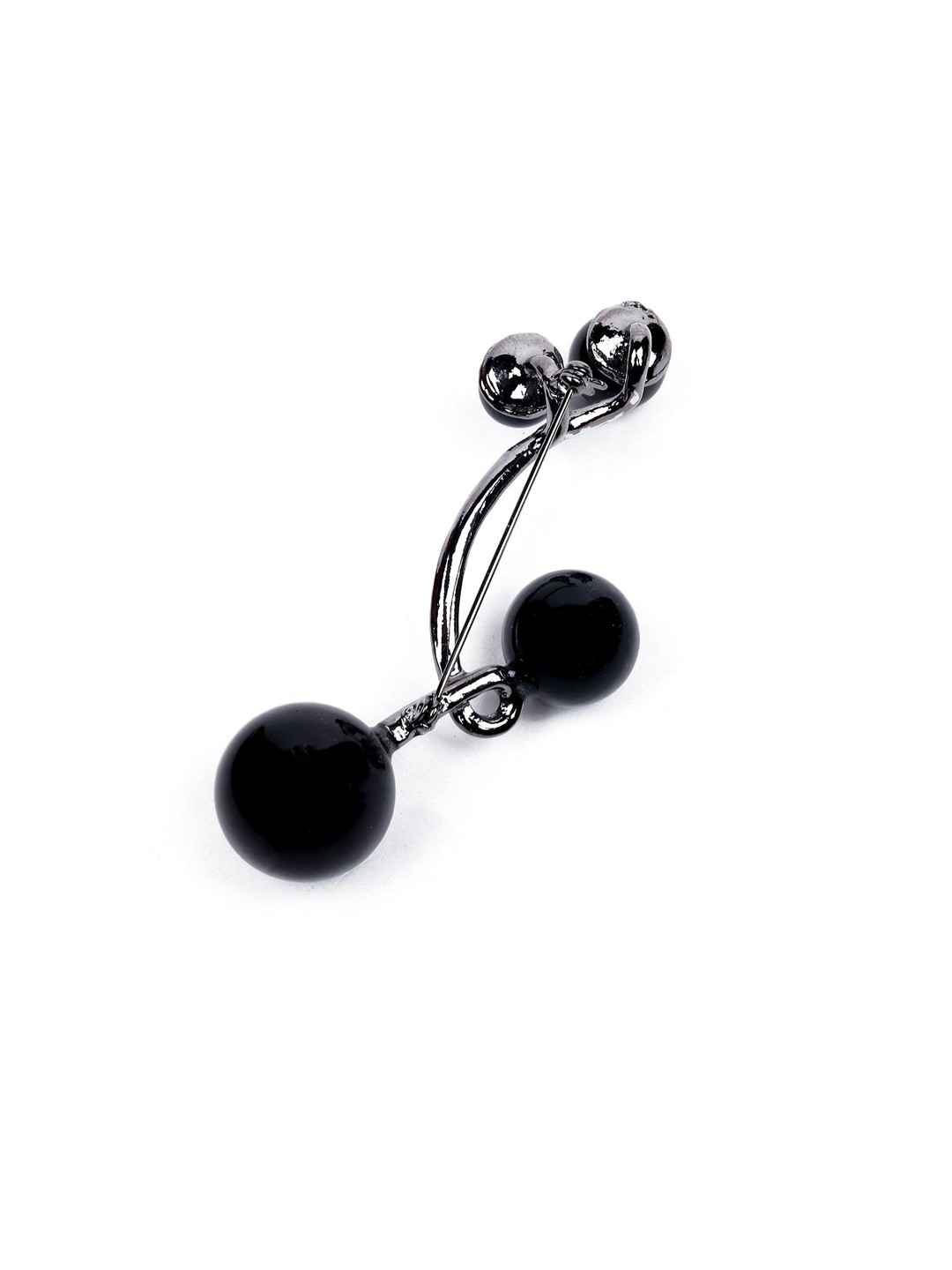 

ODETTE Exquisite Cherry Metallic Brooch, Black