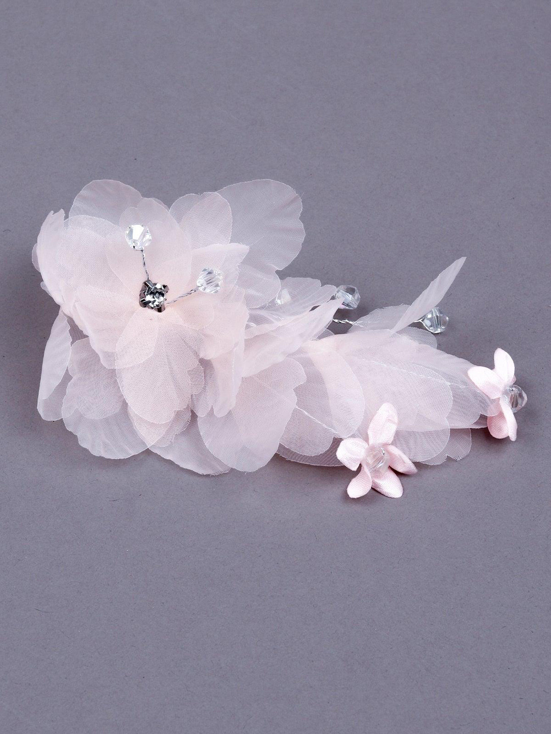 

ODETTE Sheer Floral Charm Brooch, Pink