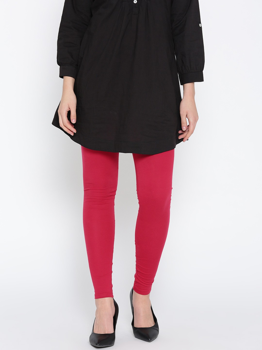 

AURELIA Women Red Solid Churidhar