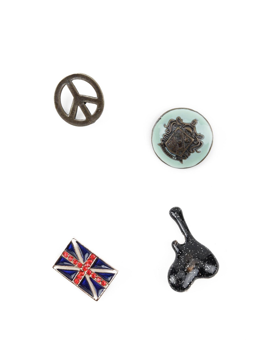 

ODETTE Set Of 4 Dainty Brooch, Bronze