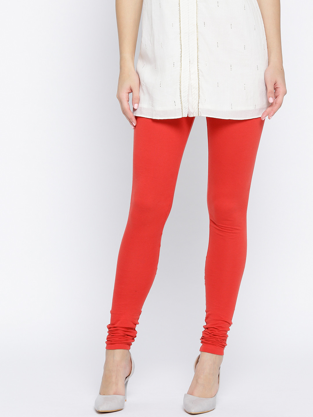 

AURELIA Red Churidar Leggings