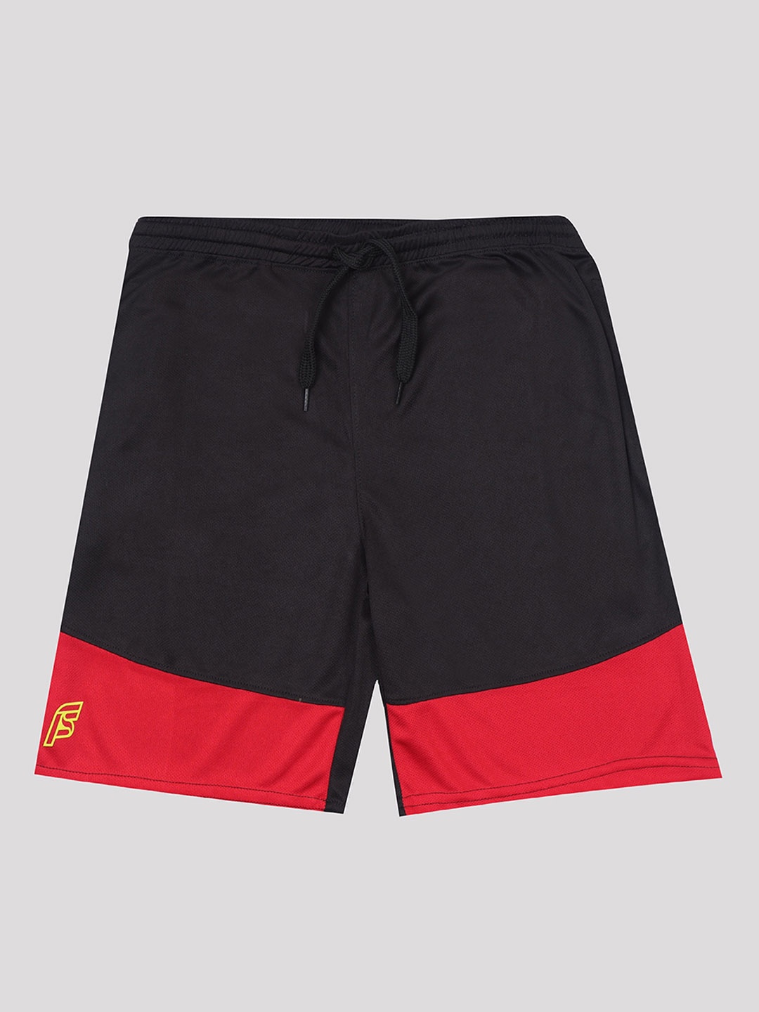 

F&S Boys Colourblocked High-Rise Outdoor Sports Shorts with Technology, Black