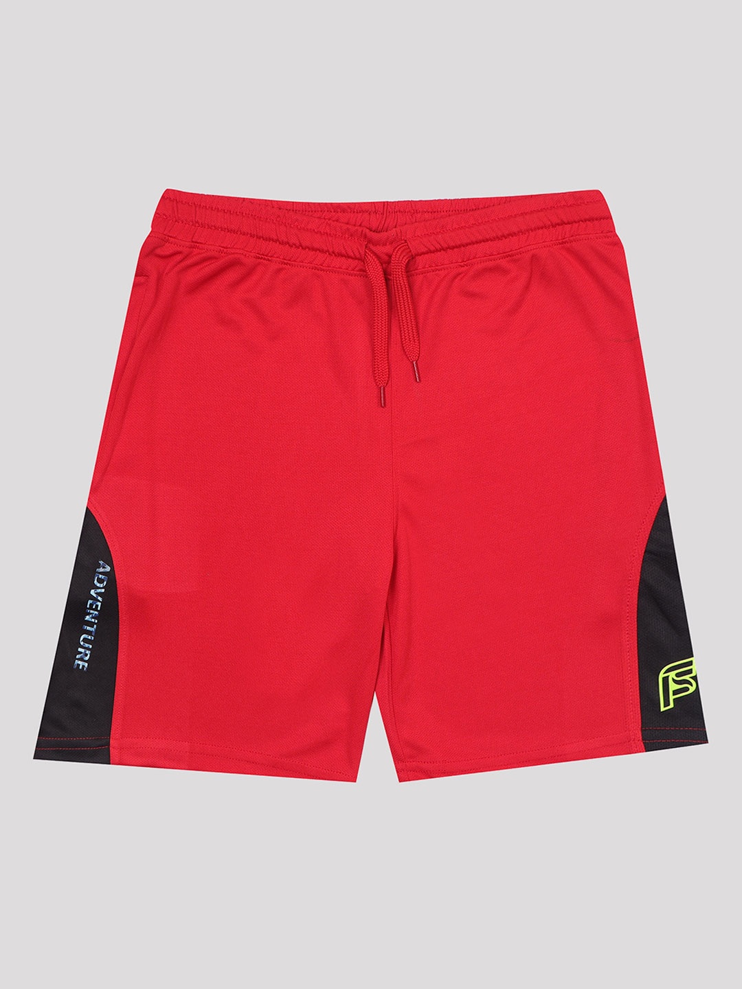 F&S Boys Red High-Rise Outdoor Sports Shorts