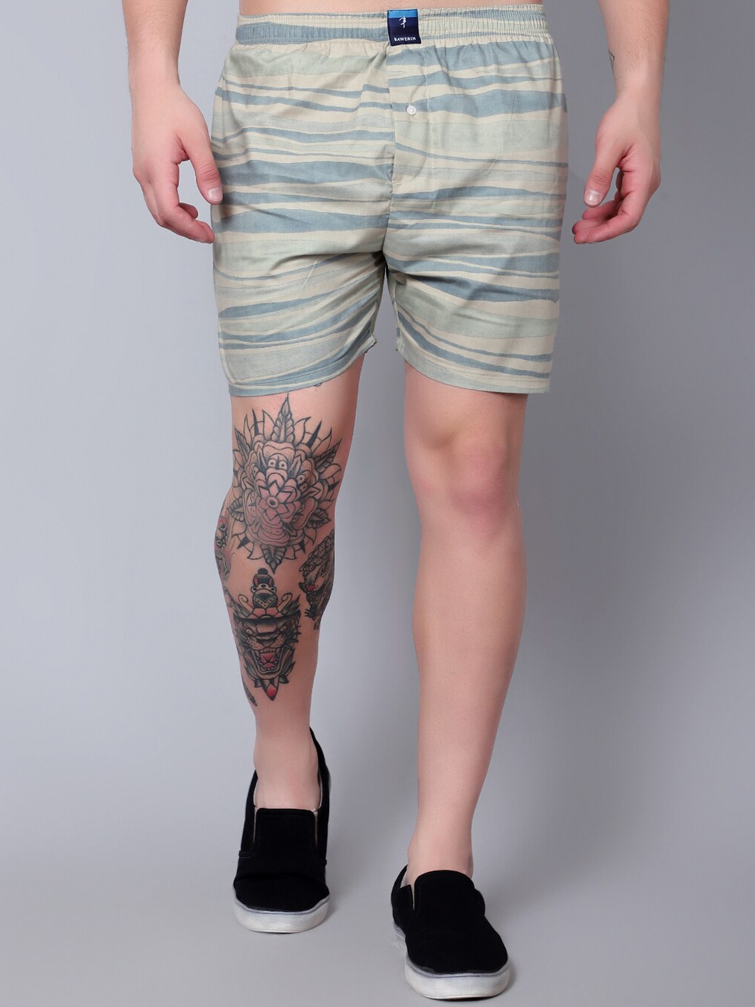 

BAWERIN Abstract Printed Pure Cotton Breathable Boxers 9, Beige