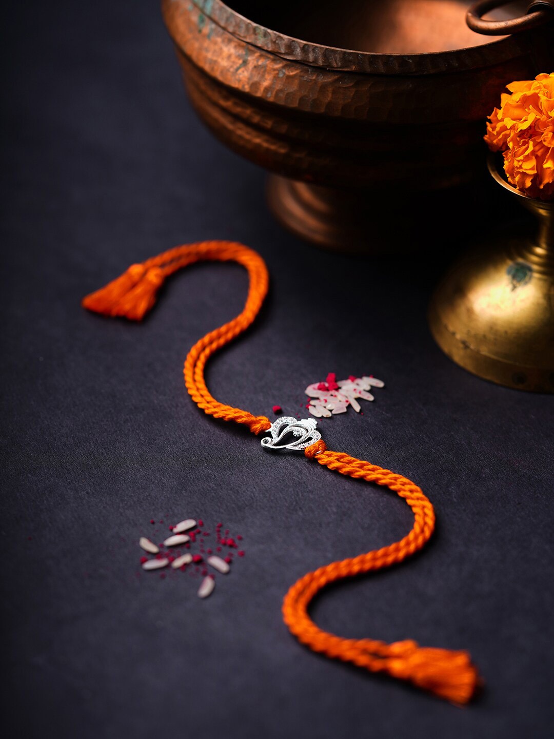 

Ahilya Jewels 92.5 Sterling Silver Ganesha Rakhi