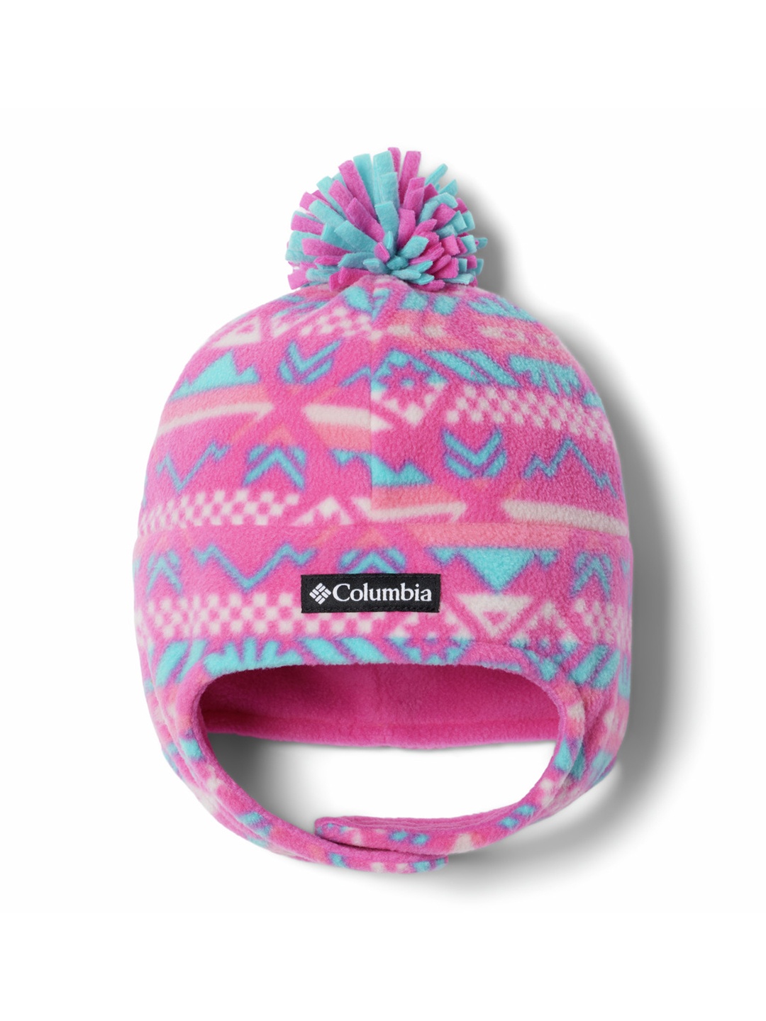 

Columbia Kids Frosty Trail Printed Earflap Trekking Beanie, Pink