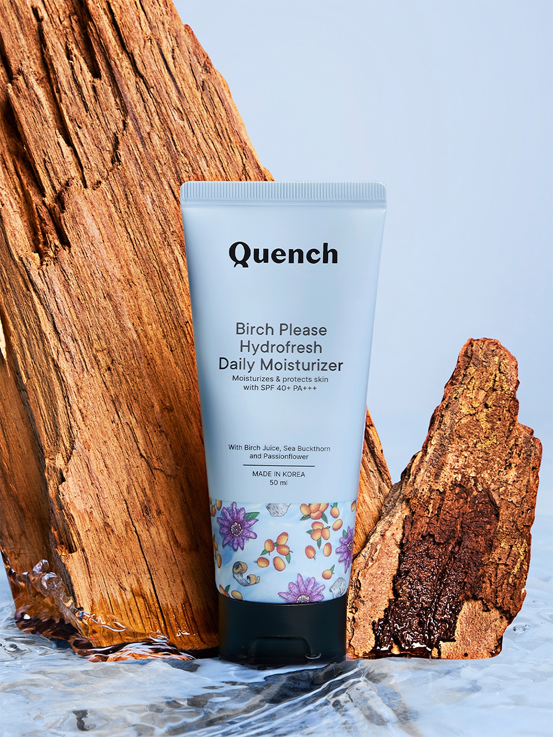 

Quench Birch Please Hydro Fresh Daily Moisturizer with SPF 40+ PA+++ - 50 ml, White