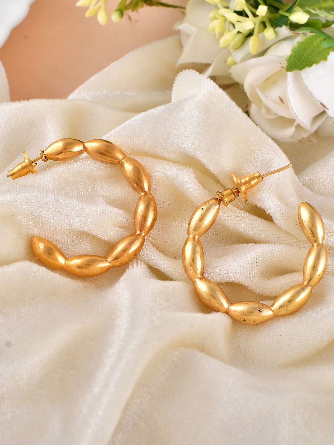 

Silvermerc Designs Gold-Plated Contemporary Hoop Earrings