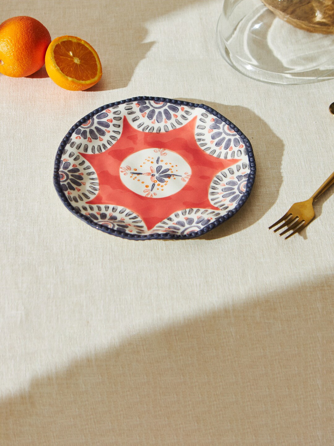 

Chumbak Pixel Phool White & Red Printed Porcelain Glossy Plate
