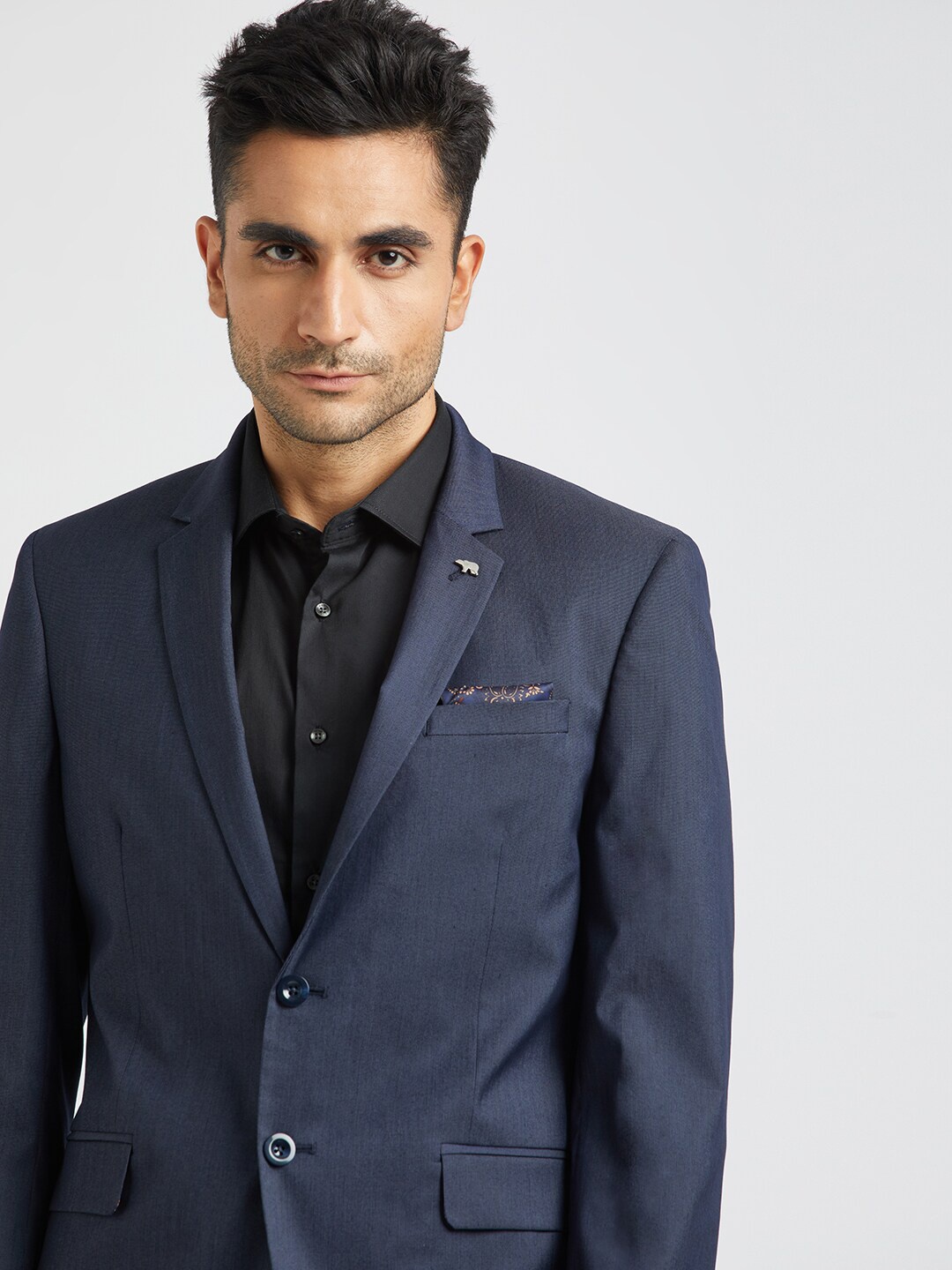 

THE BEAR HOUSE Tailored Fit Single Breasted Formal Blazer, Blue