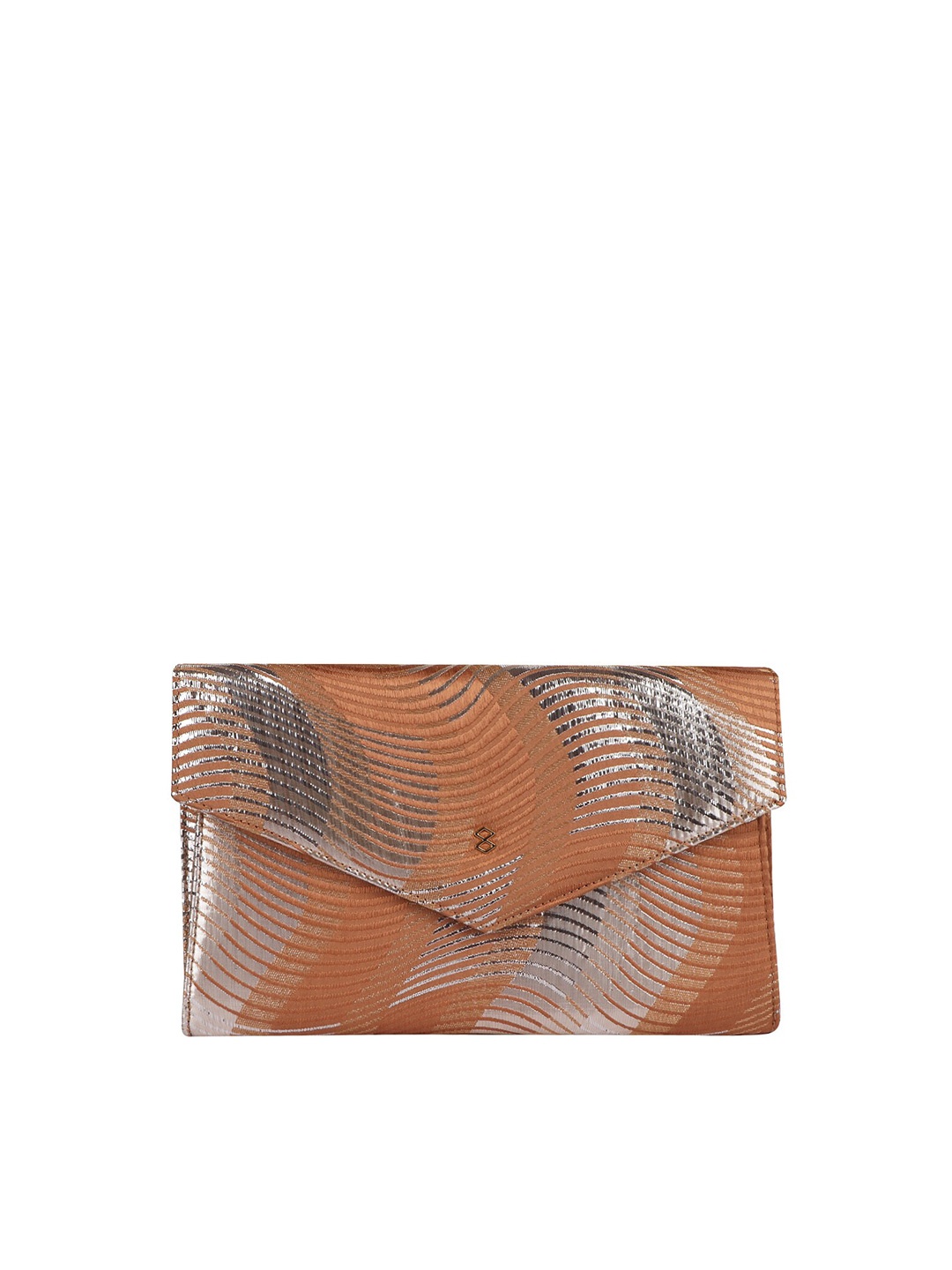 

HORRA Embroidered Envelope Clutch, Gold