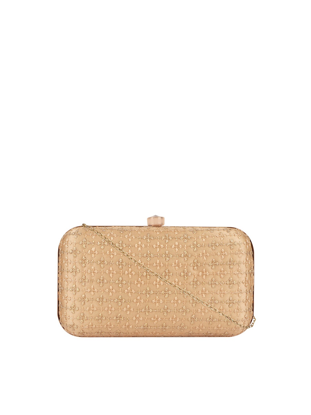 

HORRA Embellished Box Clutch, Gold