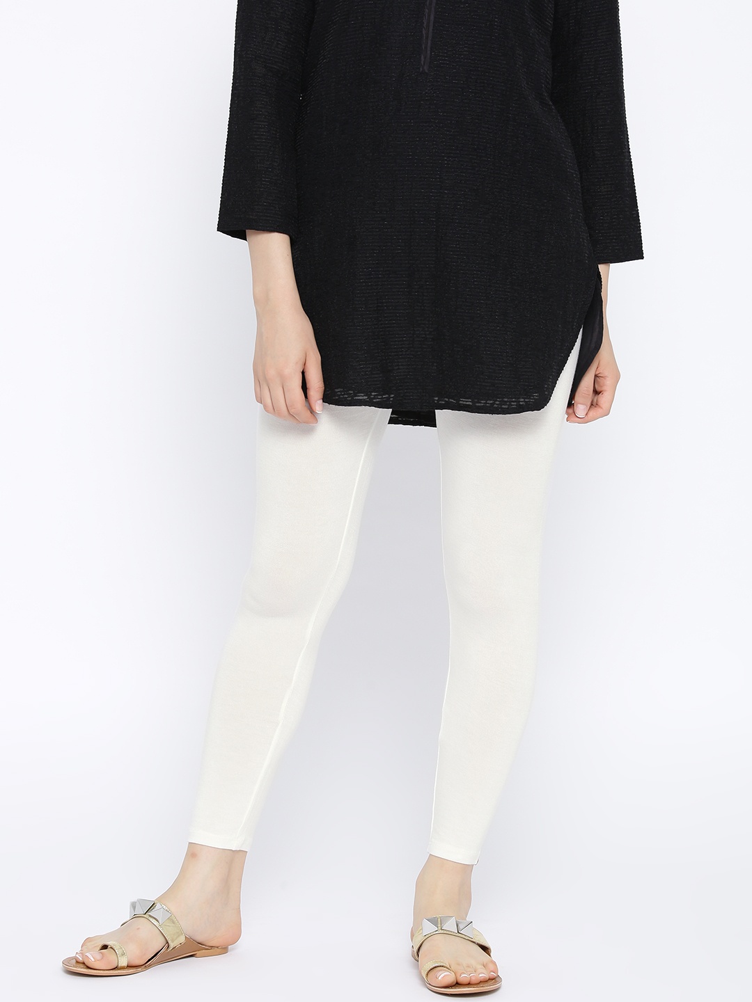 

AURELIA White Ankle-Length Leggings