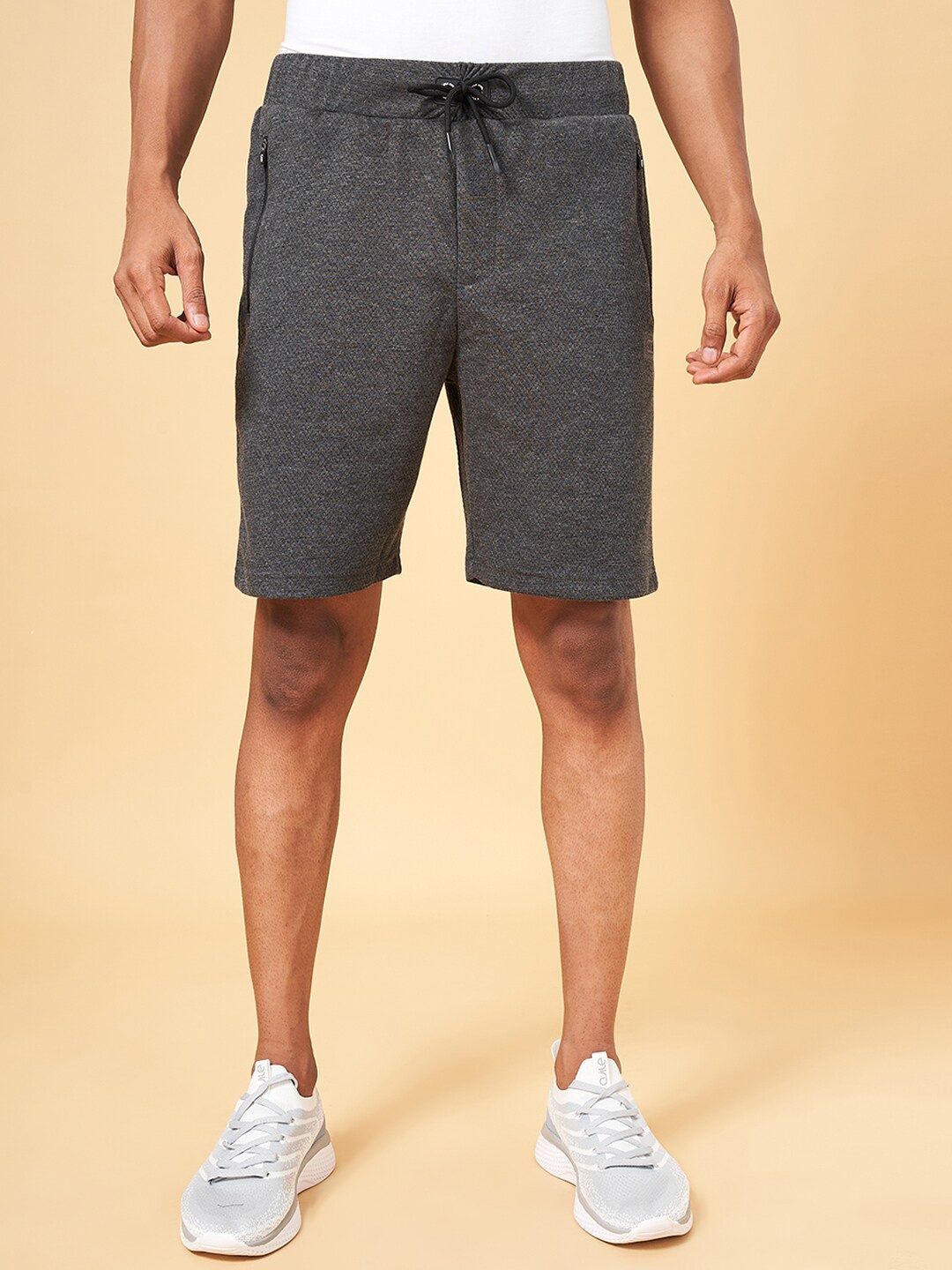 

Ajile by Pantaloons Men Slim Fit Outdoor Cotton Sports Shorts, Charcoal