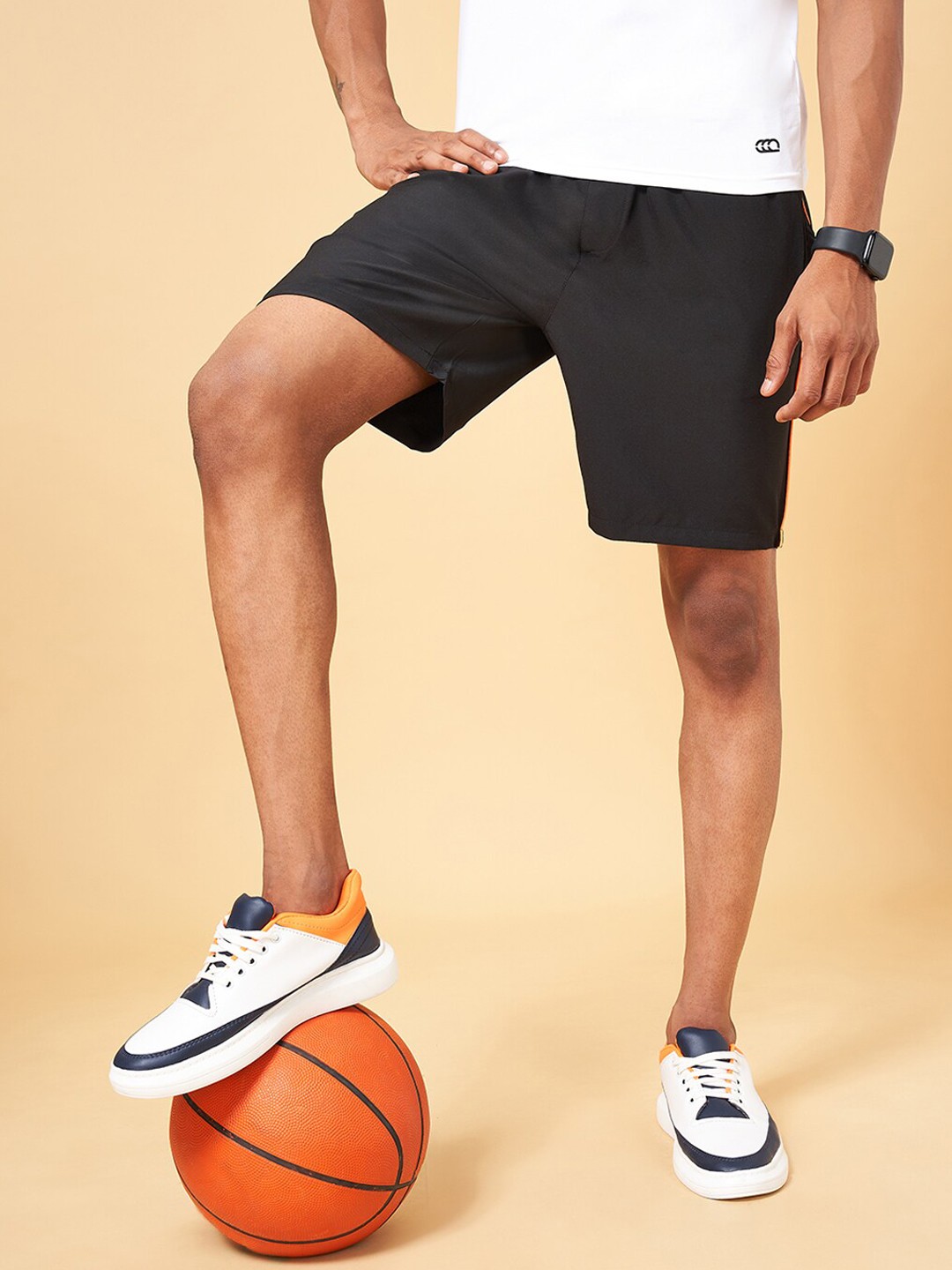 

Ajile by Pantaloons Men Slim Fit Outdoor Shorts, Black