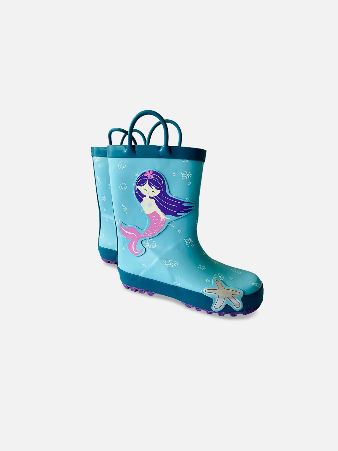 

Little Surprise Box LLP Kids Printed Waterproof Rain Boots, Blue