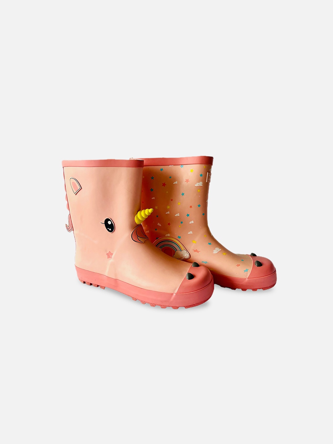 

Little Surprise Box LLP Kids Printed Waterproof Rain Boots, Pink
