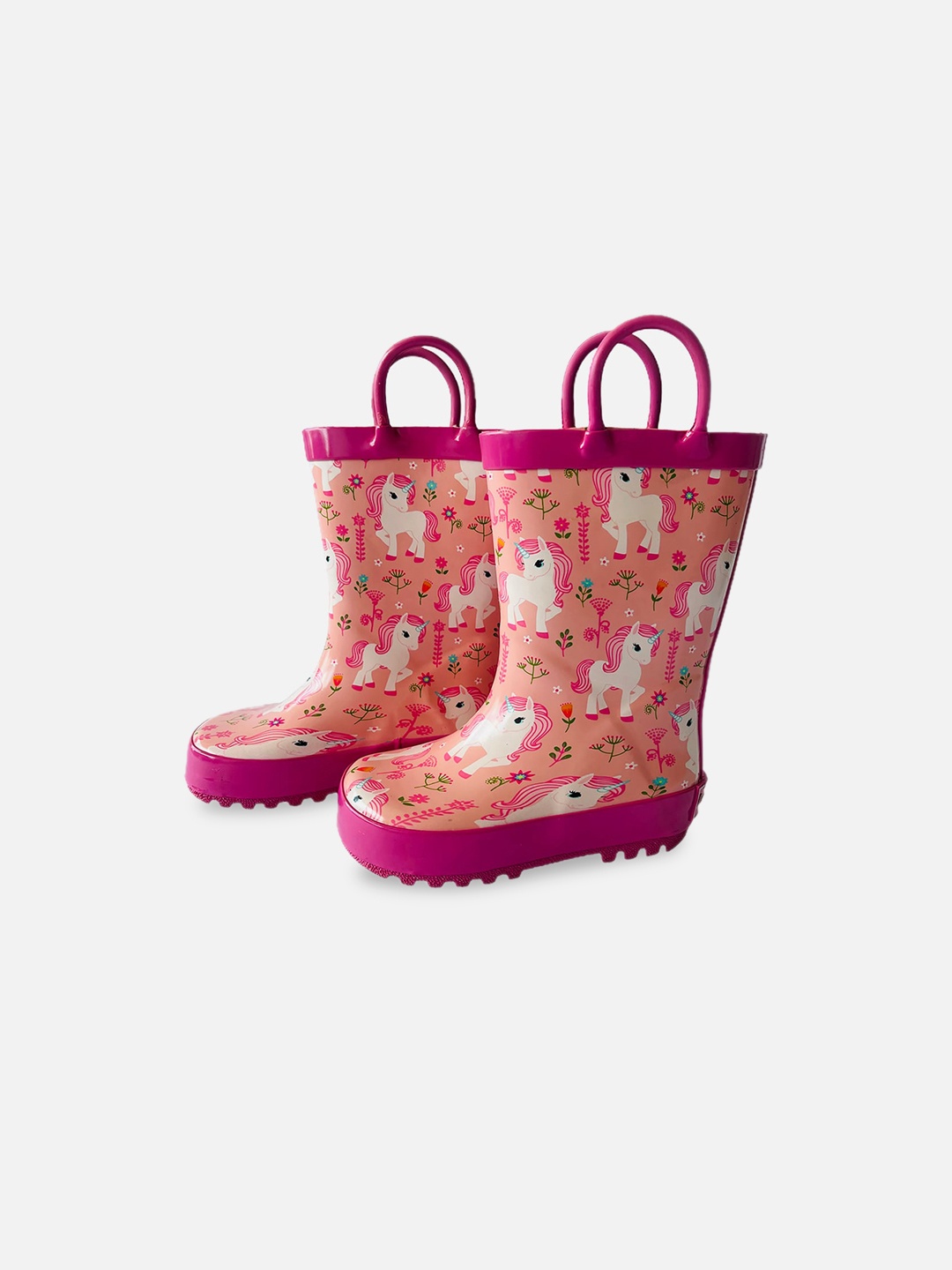 

Little Surprise Box LLP Kids Printed Waterproof Rain Boots, Pink