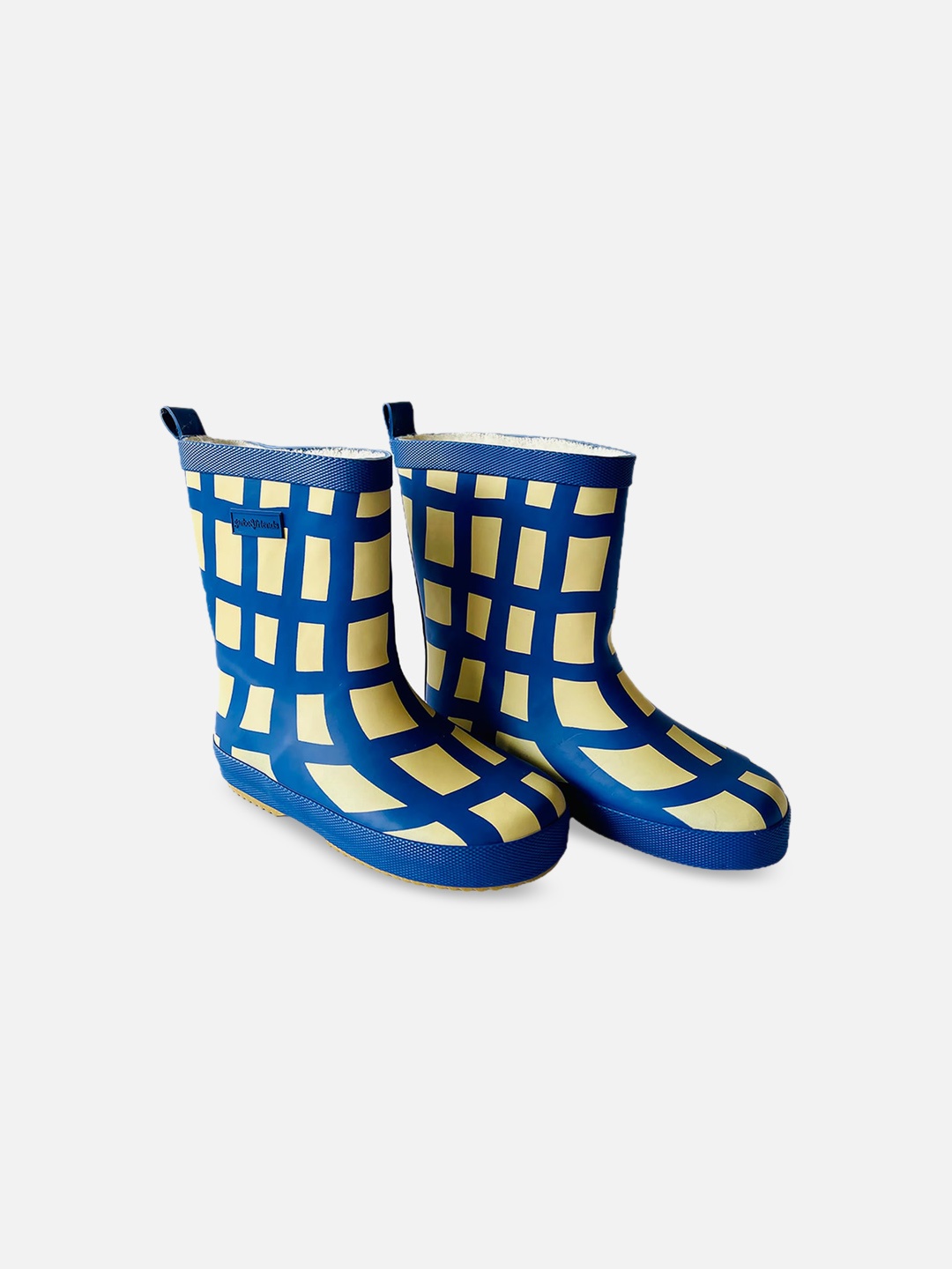 

Little Surprise Box LLP Kids Checked Waterproof Rain Boots, Blue