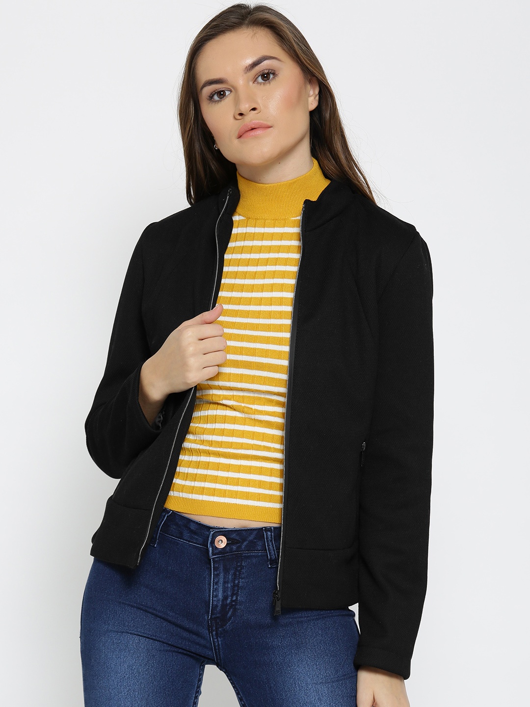 

Fort Collins Women Black Solid Tailored Jacket
