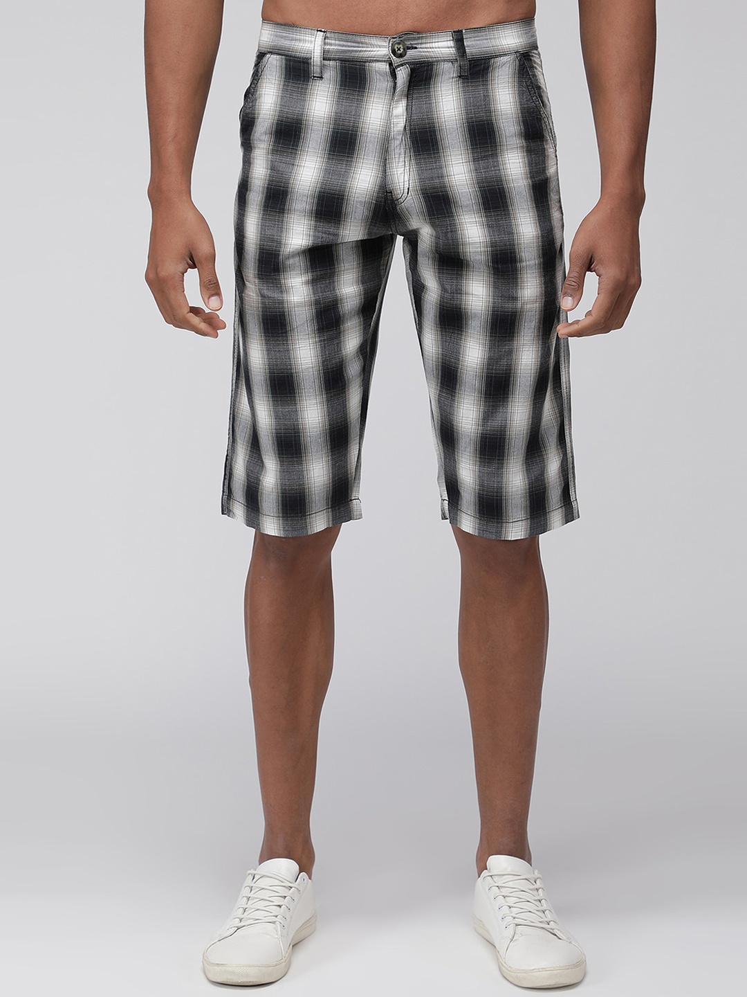 

SPORTO Men Checked Rapid Dry Technology Shorts, Charcoal