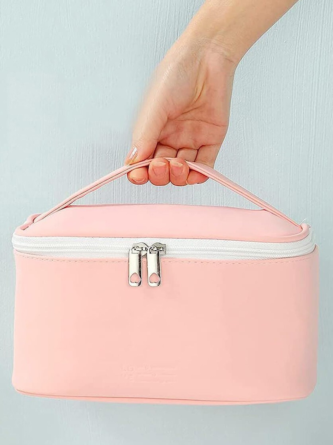 

HOUSE OF QUIRK Pink Water Resistant Makeup Organiser