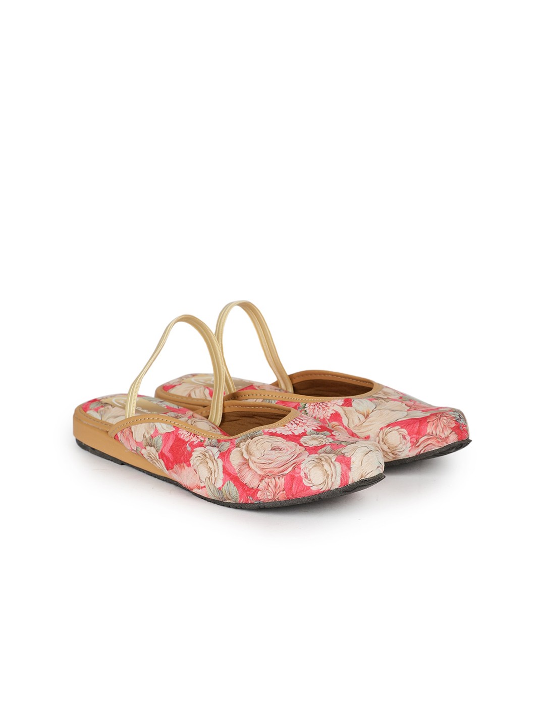 

The Desi Dulhan Printed Ethnic Mules With Backstrap, Pink