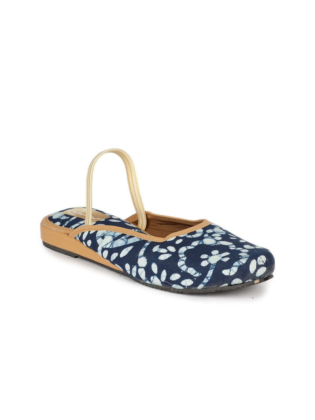 

The Desi Dulhan Printed Ethnic Mules With Backstrap, Blue