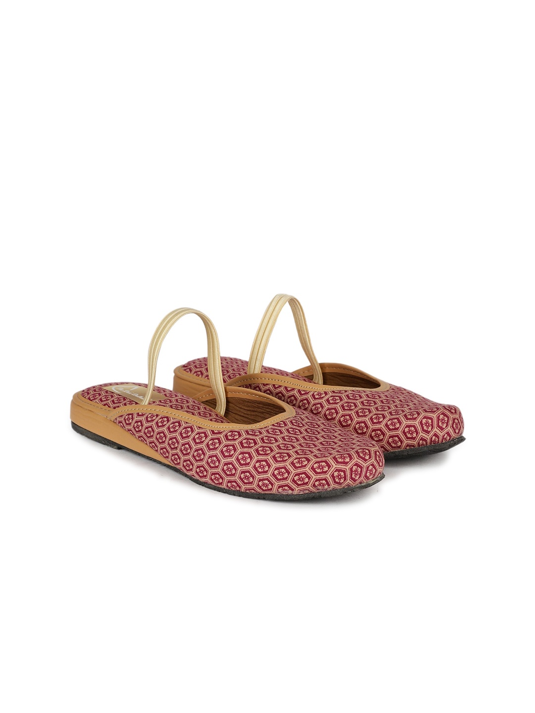 

The Desi Dulhan Floral Printed Synthetic Mules, Pink