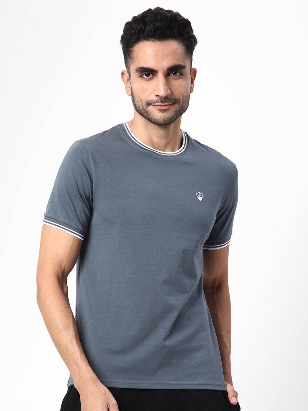 

R&B Round Neck Cotton T-shirt, Pink
