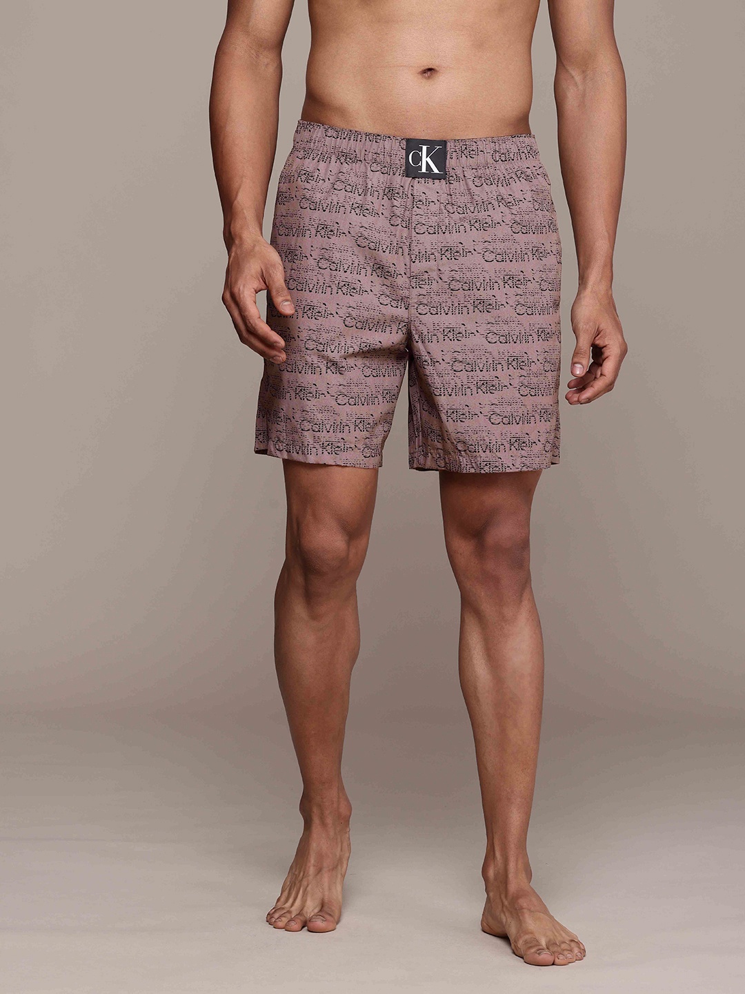 

Calvin Klein Underwear Brand Logo Printed Pure Cotton Boxers CKUFH007PFK, Mauve