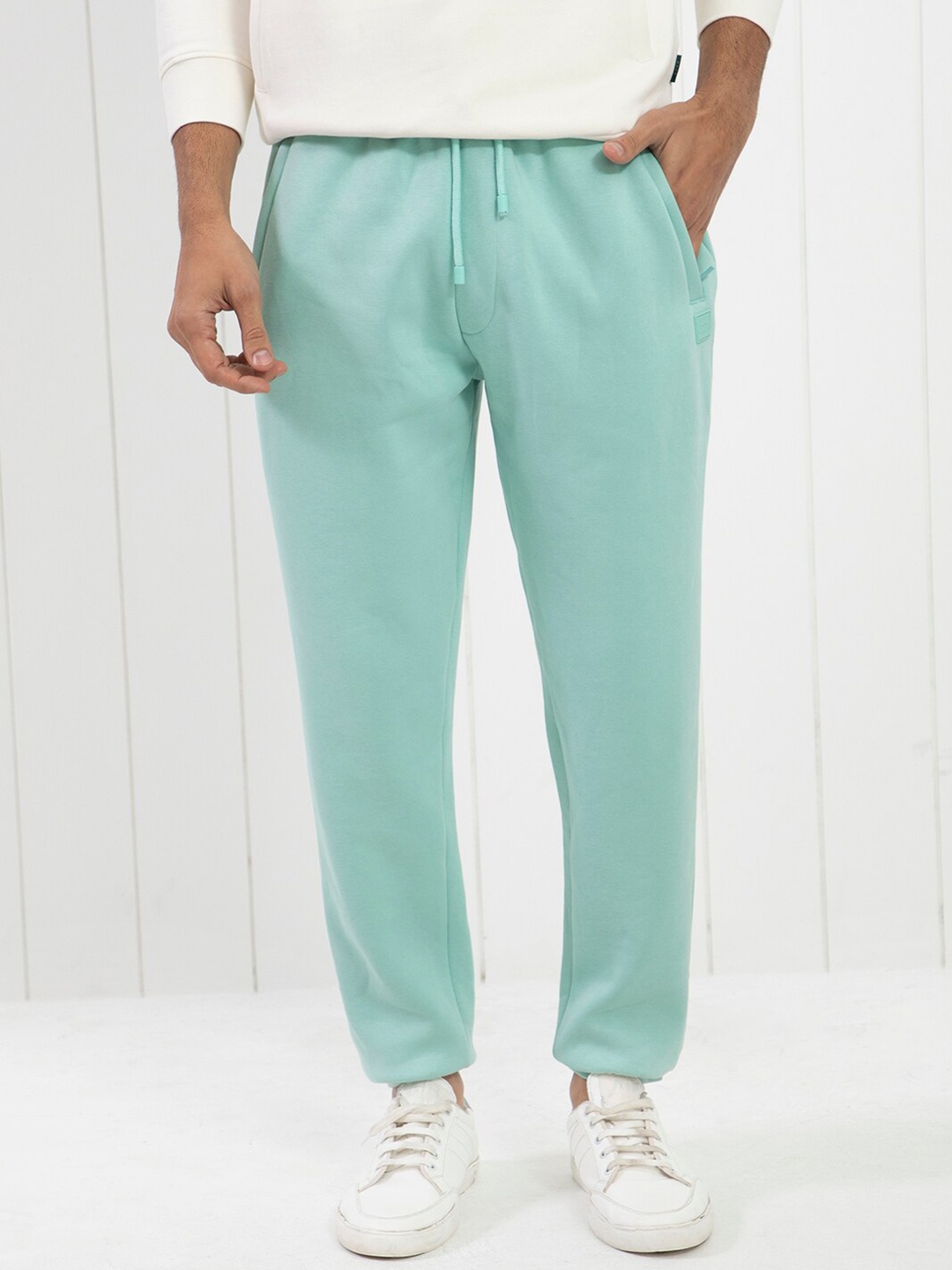 

RARE RABBIT Men Faroe Regular Fit Cotton Track Pant, Green