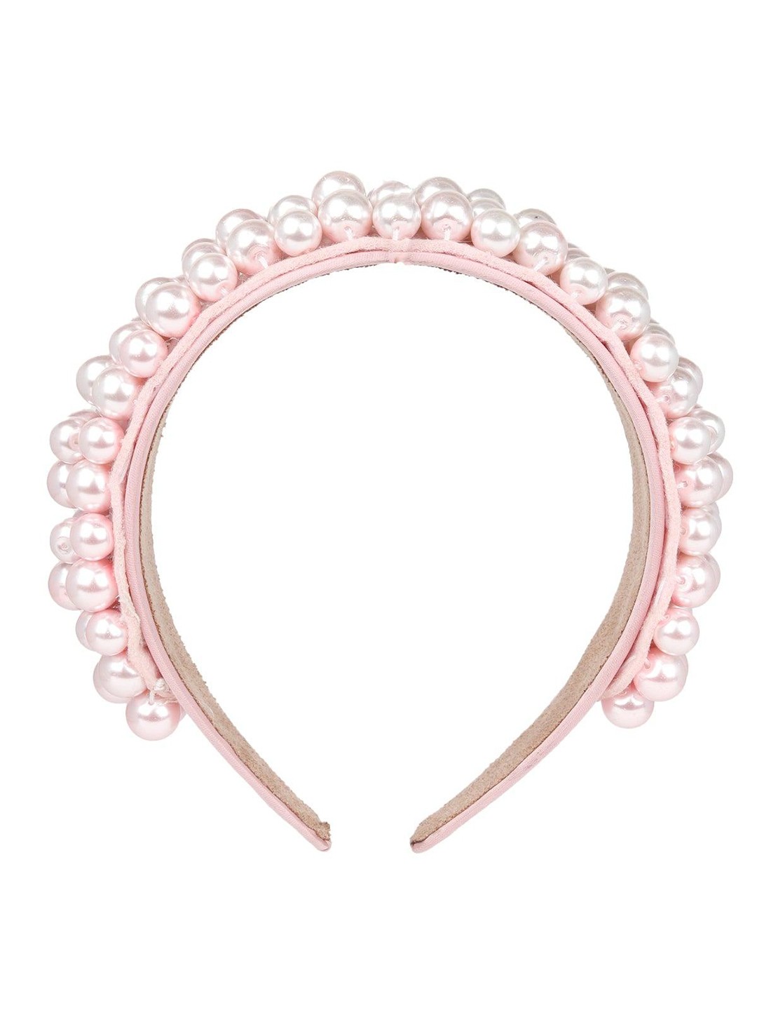 

ODETTE Pearl Beaded Hairband, Pink