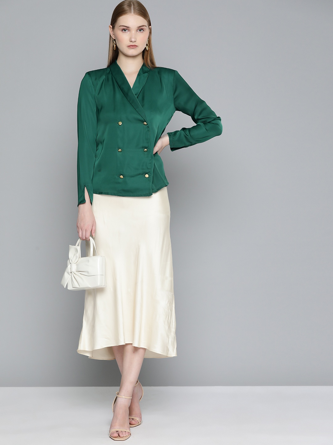 

Chemistry Classic Opaque Formal Blazer Shirt, Green