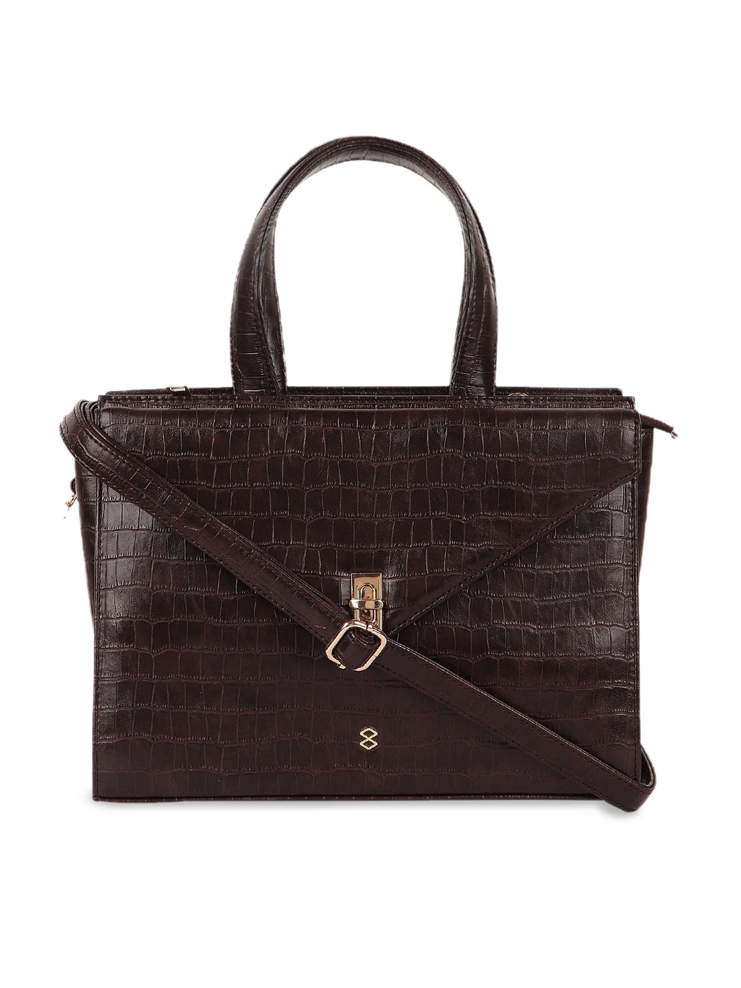 

HORRA Textured Structured Handheld Bag, Brown