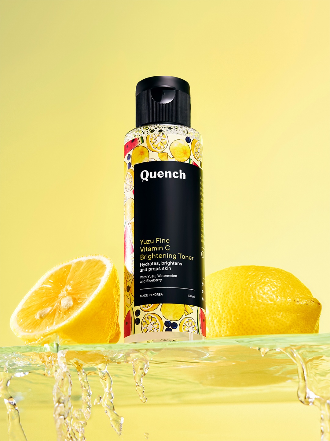

Quench Yuzu Fine Vitamin C Brightening Toner For Glowing Skin With Orange Peel - 100ml, Transparent