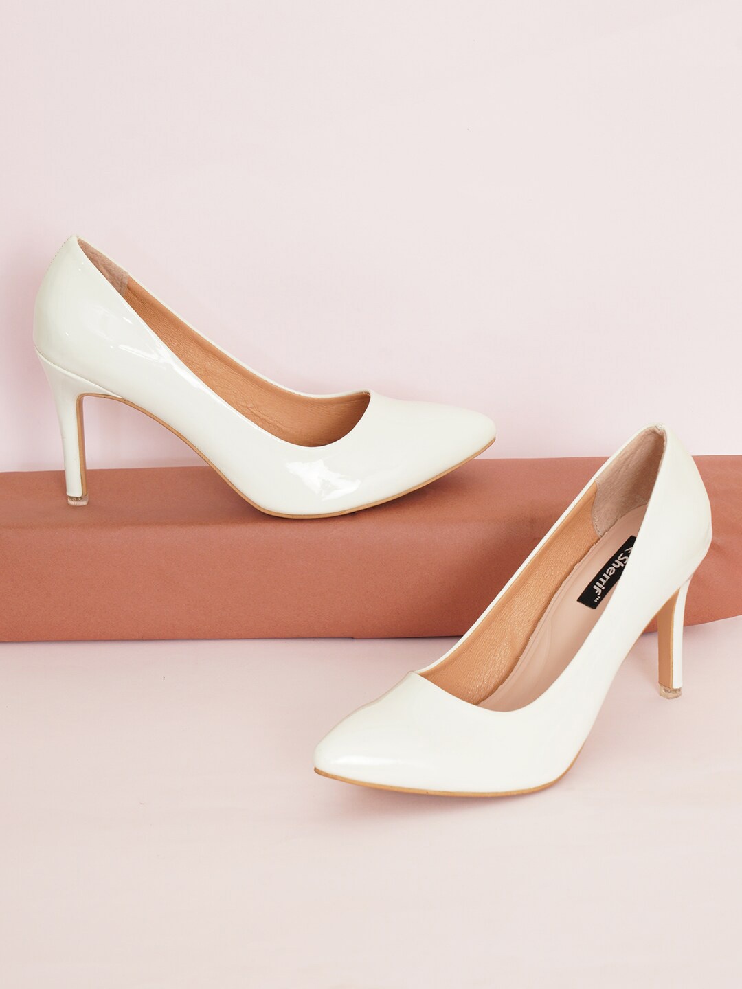 

Sherrif Shoes Pointed Toe Party Slim Pumps, White