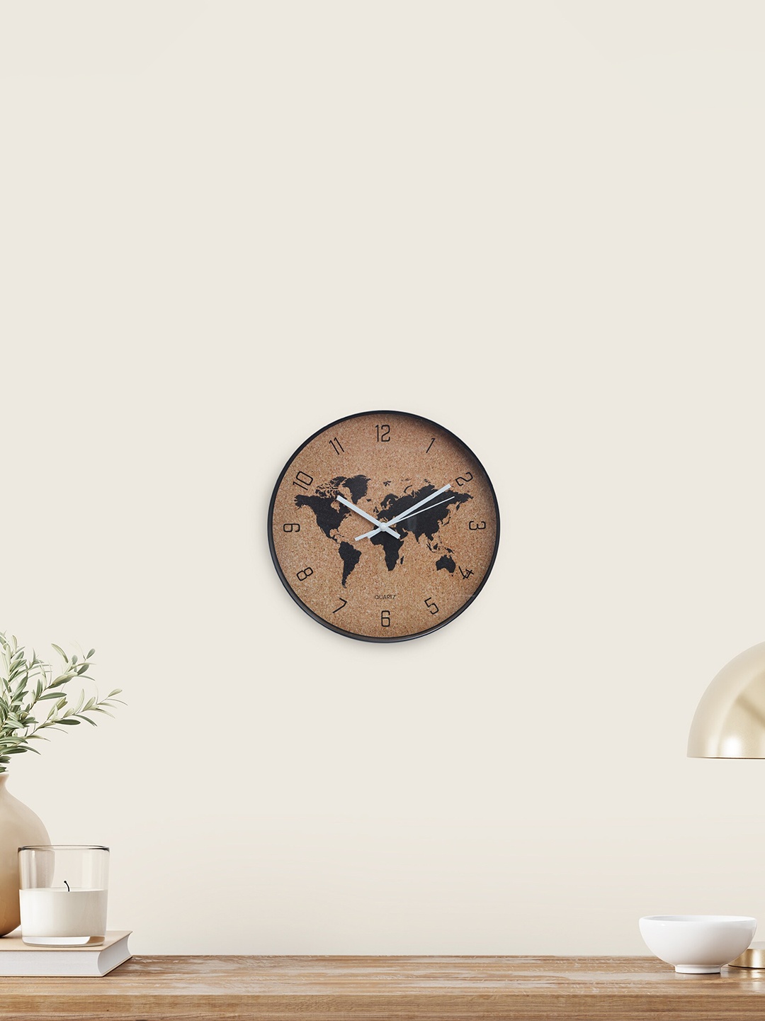 

Home Centre Casablanca Brown & Black Map Printed Contemporary Wall Clock