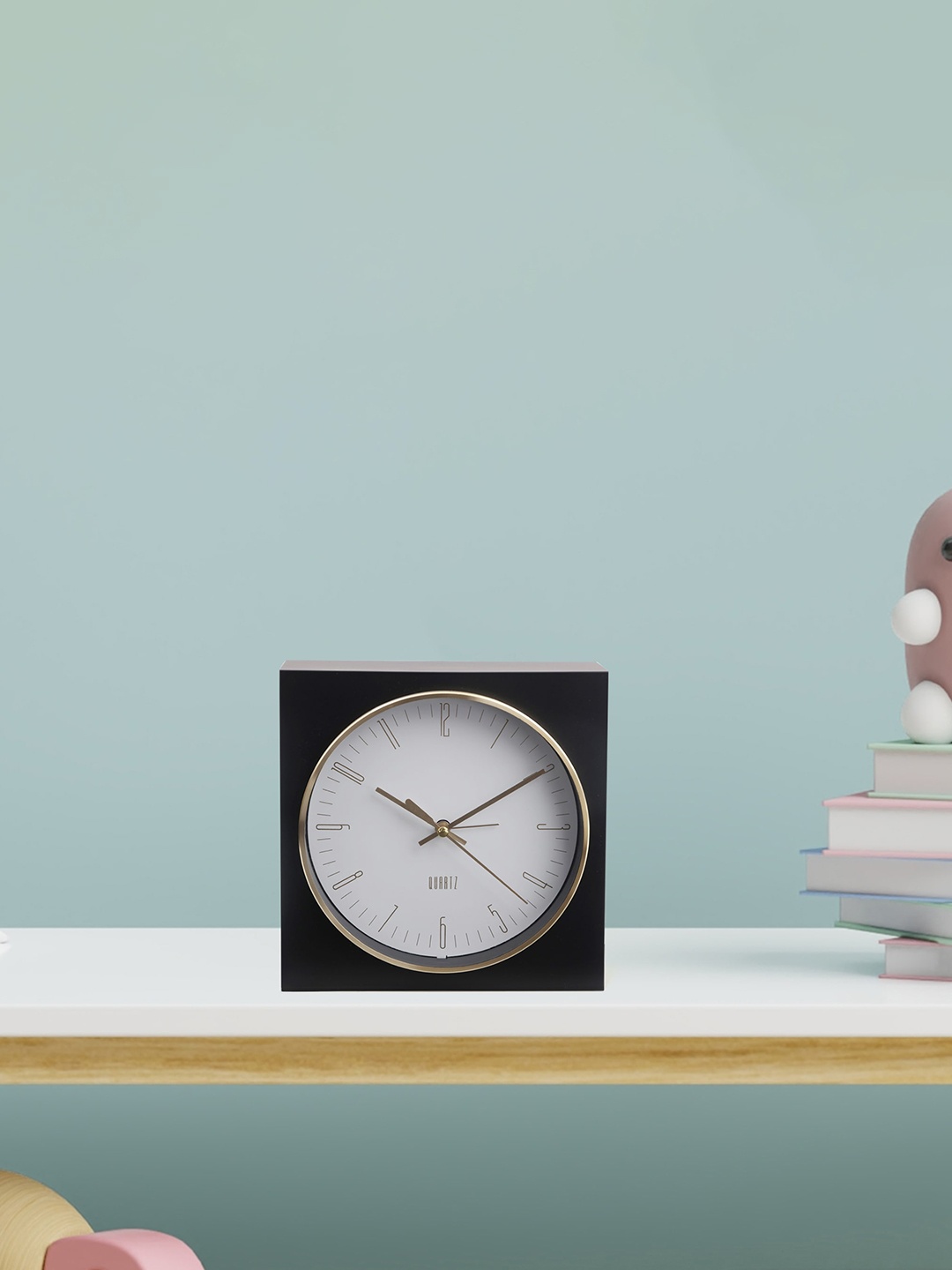 

Home Centre Casablanca Black & White Contemporary Square Table Clock