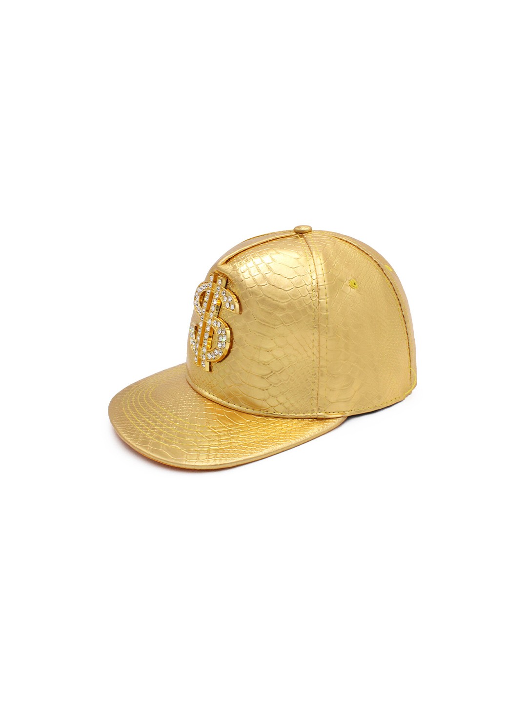 

JENNA Unisex Embellished Adjustable Snapback Cap, Gold