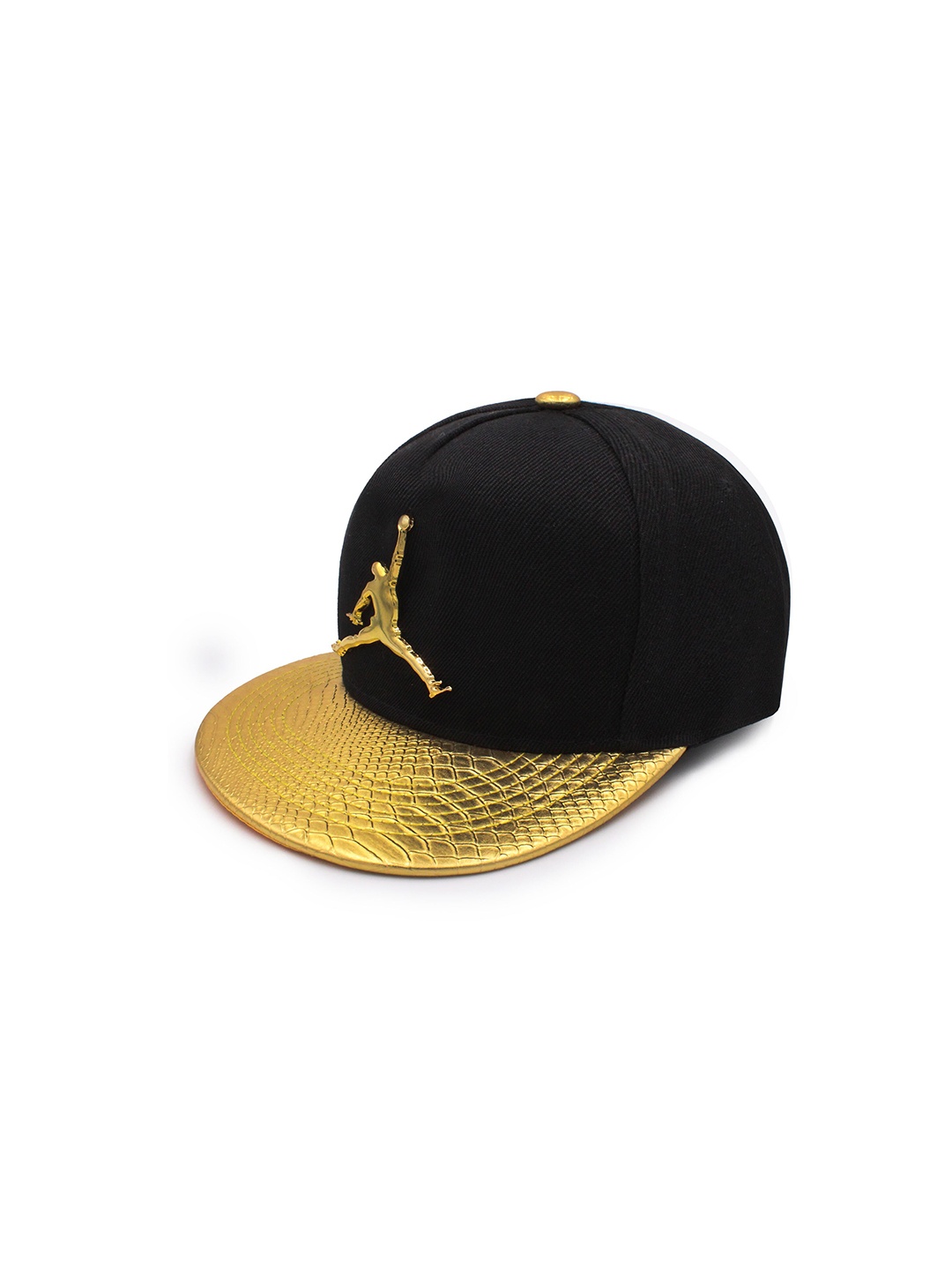 

JENNA Unisex Embroidered Adjustable Snapback Cap, Black