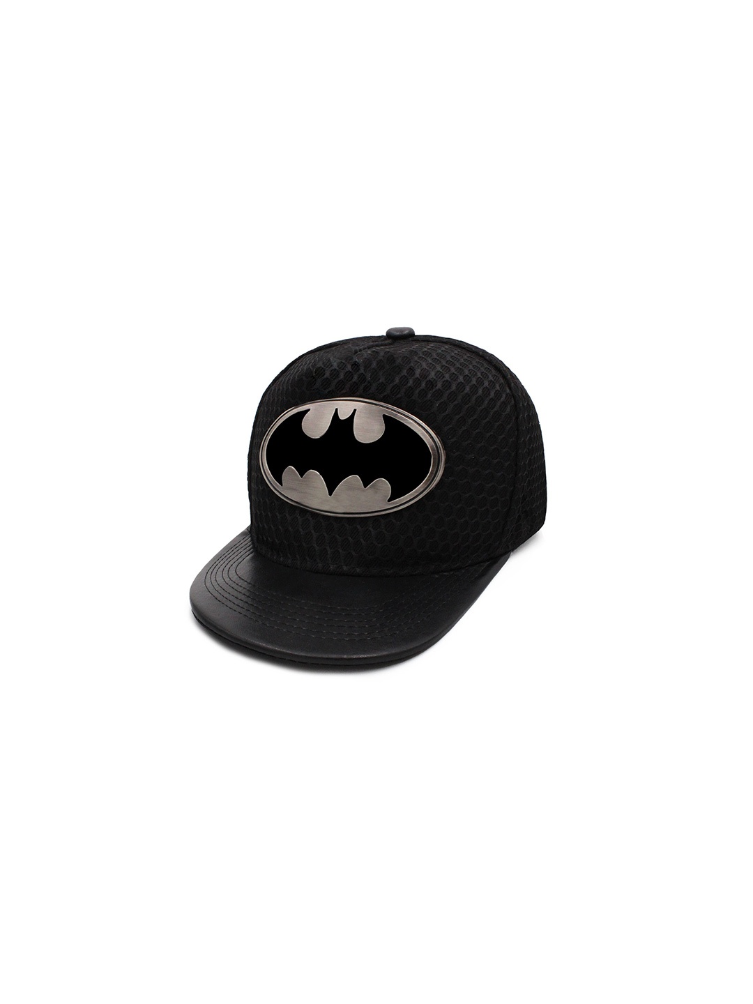 

JENNA Unisex Batman Self Design Adjustable Snapback Cap With Flat Brim, Black