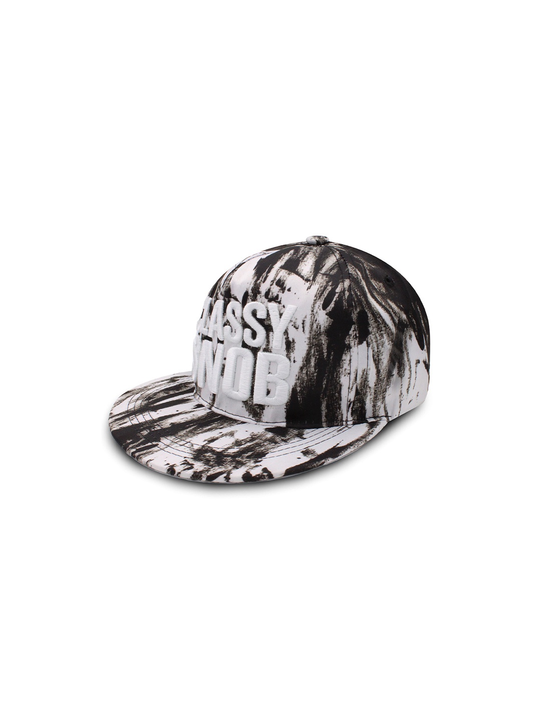 

JENNA Printed Snapback Cap, White
