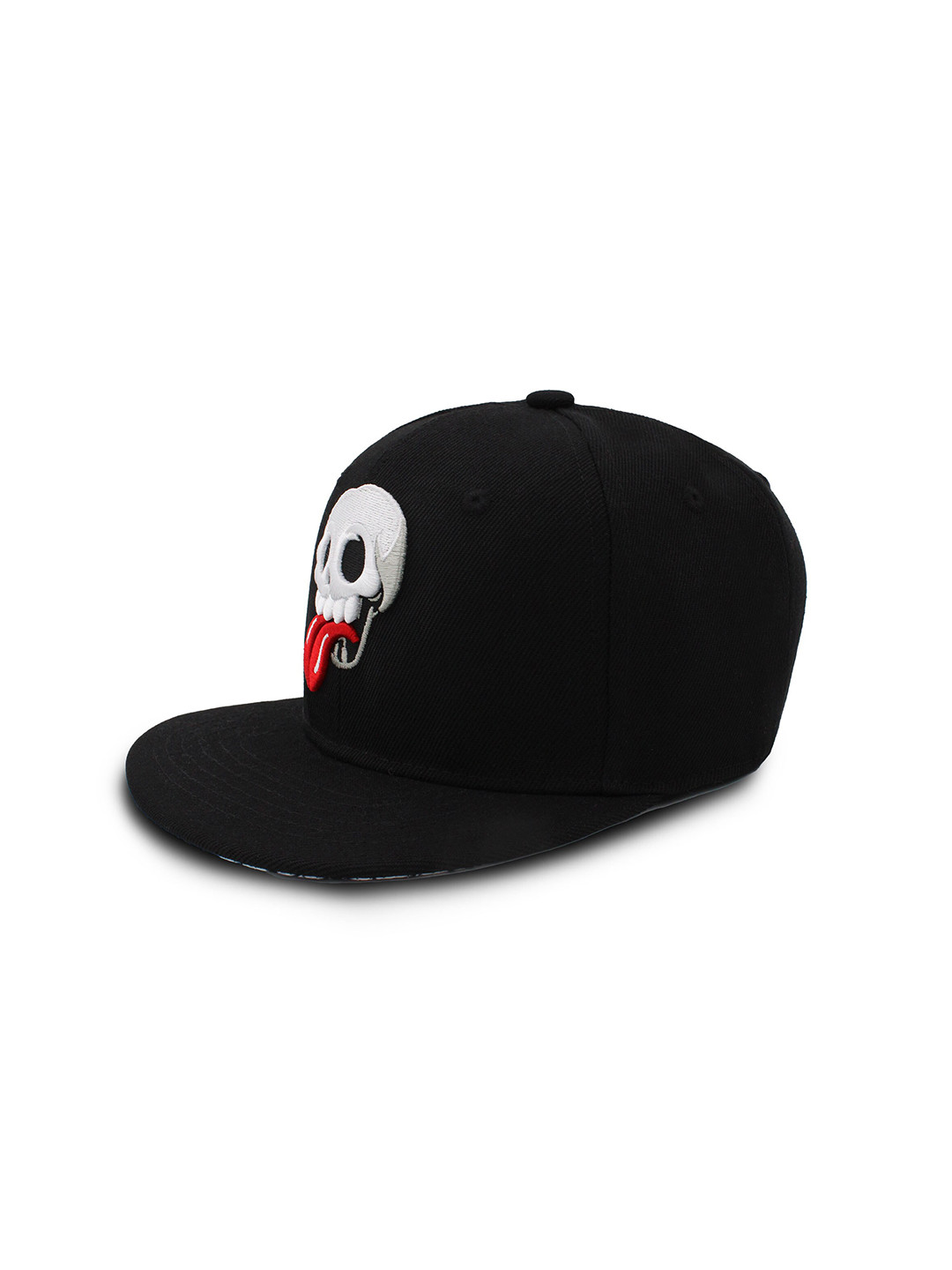 

JENNA Printed Snapback Cap, Black