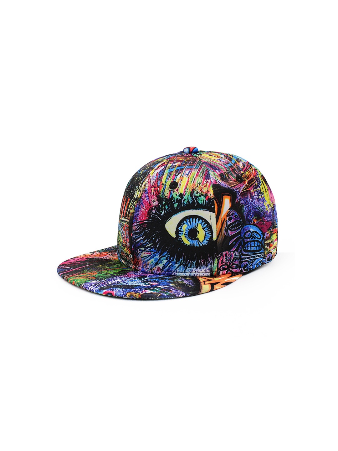 

JENNA Unisex Printed Adjustable Snapback Cap, Blue
