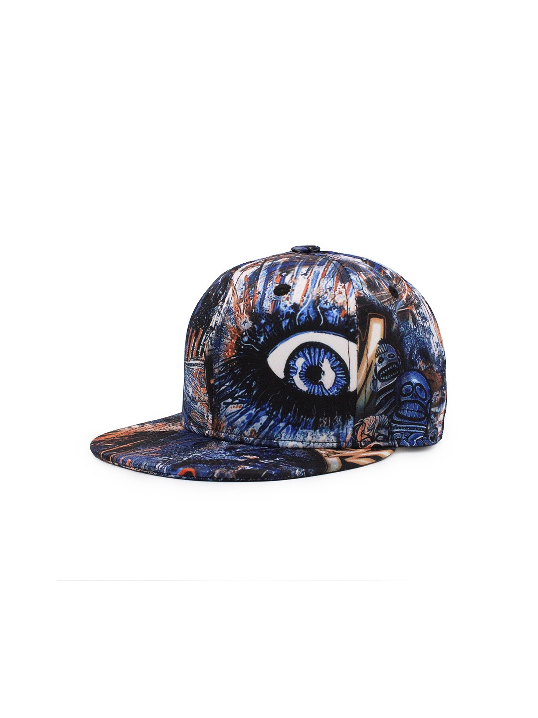 

JENNA Printed Snapback Cap, Blue