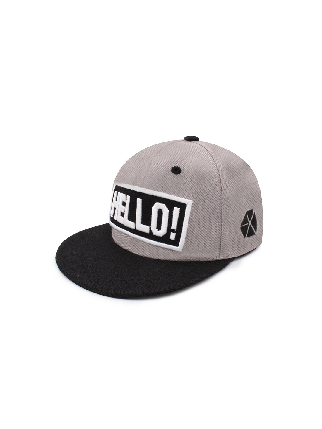 

JENNA Unisex Embroidered Adjustable Snapback Cap, Grey