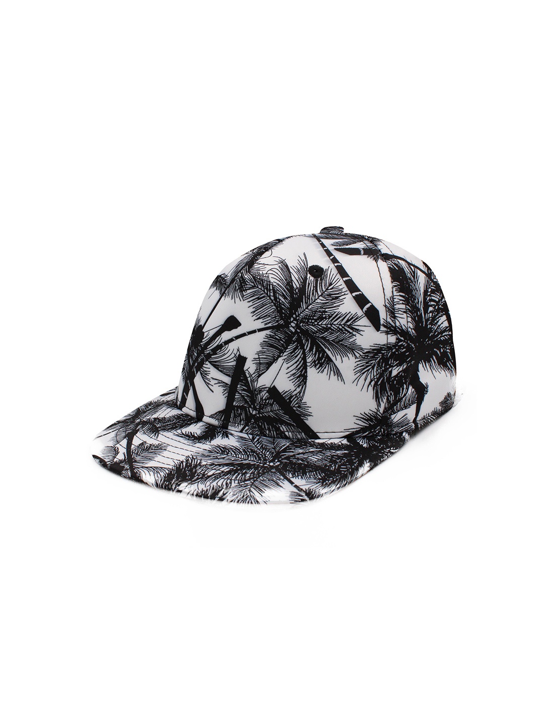 

JENNA Printed Snapback Cap, White