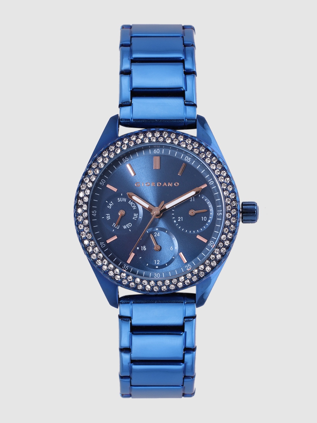 

GIORDANO Women Blue Embellished Analogue Watch 2884-66